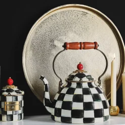 Room Accents|Kitchen Storage & Organization|MacKenzie-Childs Courtly Check Demi Canister