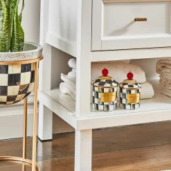 Room Accents|Kitchen Storage & Organization|MacKenzie-Childs Courtly Check Demi Canister