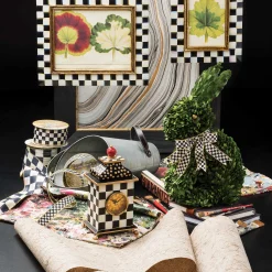 Room Accents|MacKenzie-Childs Courtly Check Desk Clock