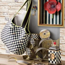 Room Accents|MacKenzie-Childs Courtly Check Desk Clock