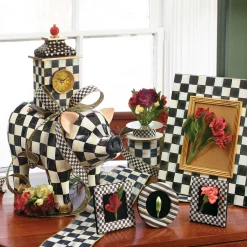Room Accents|MacKenzie-Childs Courtly Check Desk Clock