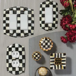 Finishing Touches|Room Accents|MacKenzie-Childs Courtly Check Double Rocker Switch Plate