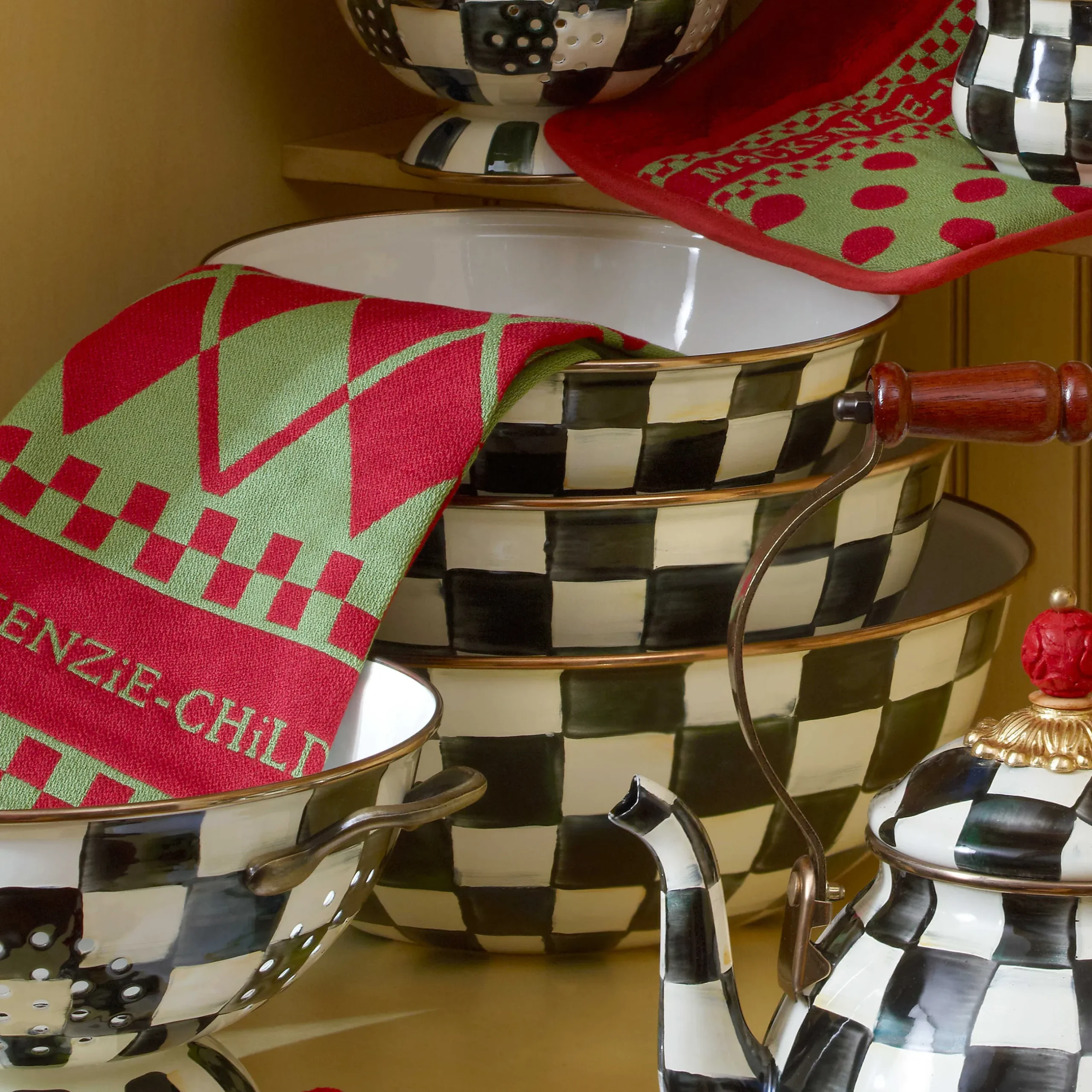 Serveware|MacKenzie-Childs Courtly Check Extra Large Everyday Bowl