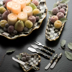 Bar Entertaining|Serveware|MacKenzie-Childs Courtly Check Fluted Heart Plate