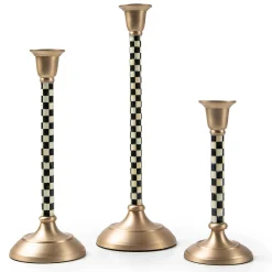 Candles & Fragrances|Room Accents|MacKenzie-Childs Courtly Check Large Candlestick
