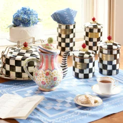 Room Accents|Kitchen Storage & Organization|MacKenzie-Childs Courtly Check Large Canister