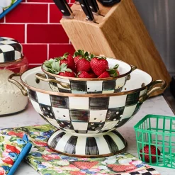 Kitchen Utensils & Tools|MacKenzie-Childs Courtly Check Large Colander