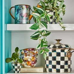 Outdoor|MacKenzie-Childs Courtly Check Large Flower Pot