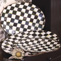 Bar Entertaining|Serveware|MacKenzie-Childs Courtly Check Large Oval Platter