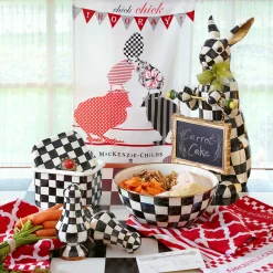 Table Accessories|Serveware|MacKenzie-Childs Courtly Check Large Salt  Pepper Shakers