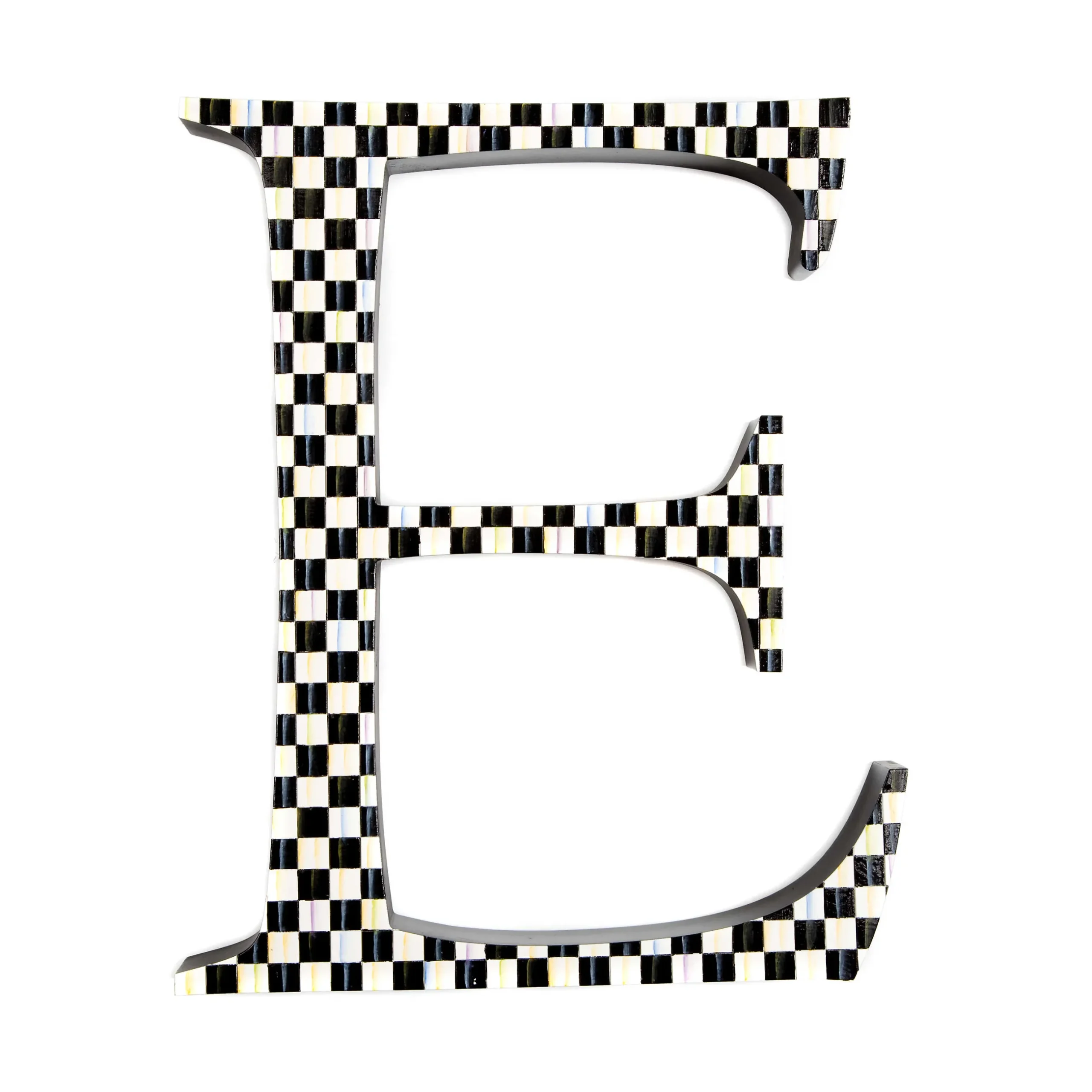 Room Accents|MacKenzie-Childs Courtly Check Letter - E