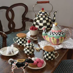 The Coffee Shop|Serveware|MacKenzie-Childs Courtly Check Lidded Sugar Bowl