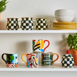 The Coffee Shop|Serveware|MacKenzie-Childs Courtly Check Lidded Sugar Bowl