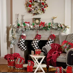 Room Accents|MacKenzie-Childs Courtly Check Mantel Clock