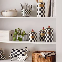 Room Accents|Kitchen Storage & Organization|MacKenzie-Childs Courtly Check Medium Canister