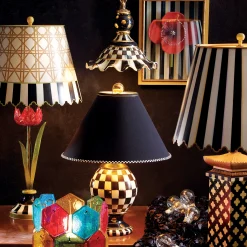 Lighting|MacKenzie-Childs Courtly Check Medium Ceramic Pendant Lamp