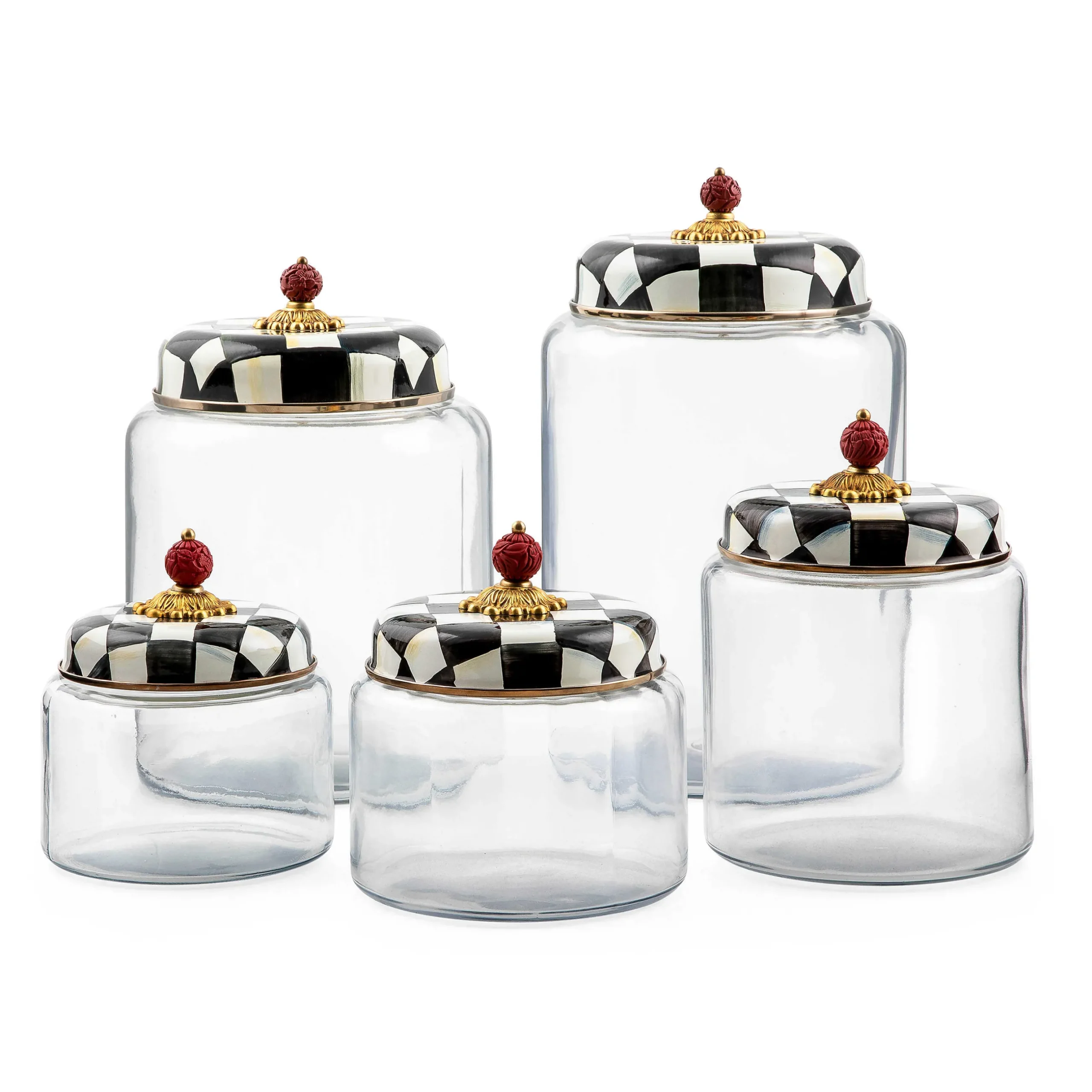 Room Accents|MacKenzie-Childs Courtly Check Medium Kitchen Canister