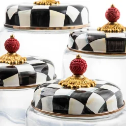 Room Accents|MacKenzie-Childs Courtly Check Medium Kitchen Canister