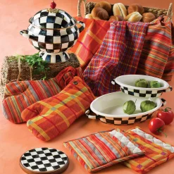 Fall Entertaining|Cookware & Bakeware|MacKenzie-Childs Courtly Check Medium Oval Gratin Dish