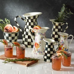 Bar Entertaining|Serveware|MacKenzie-Childs Courtly Check Medium Practical Pitcher