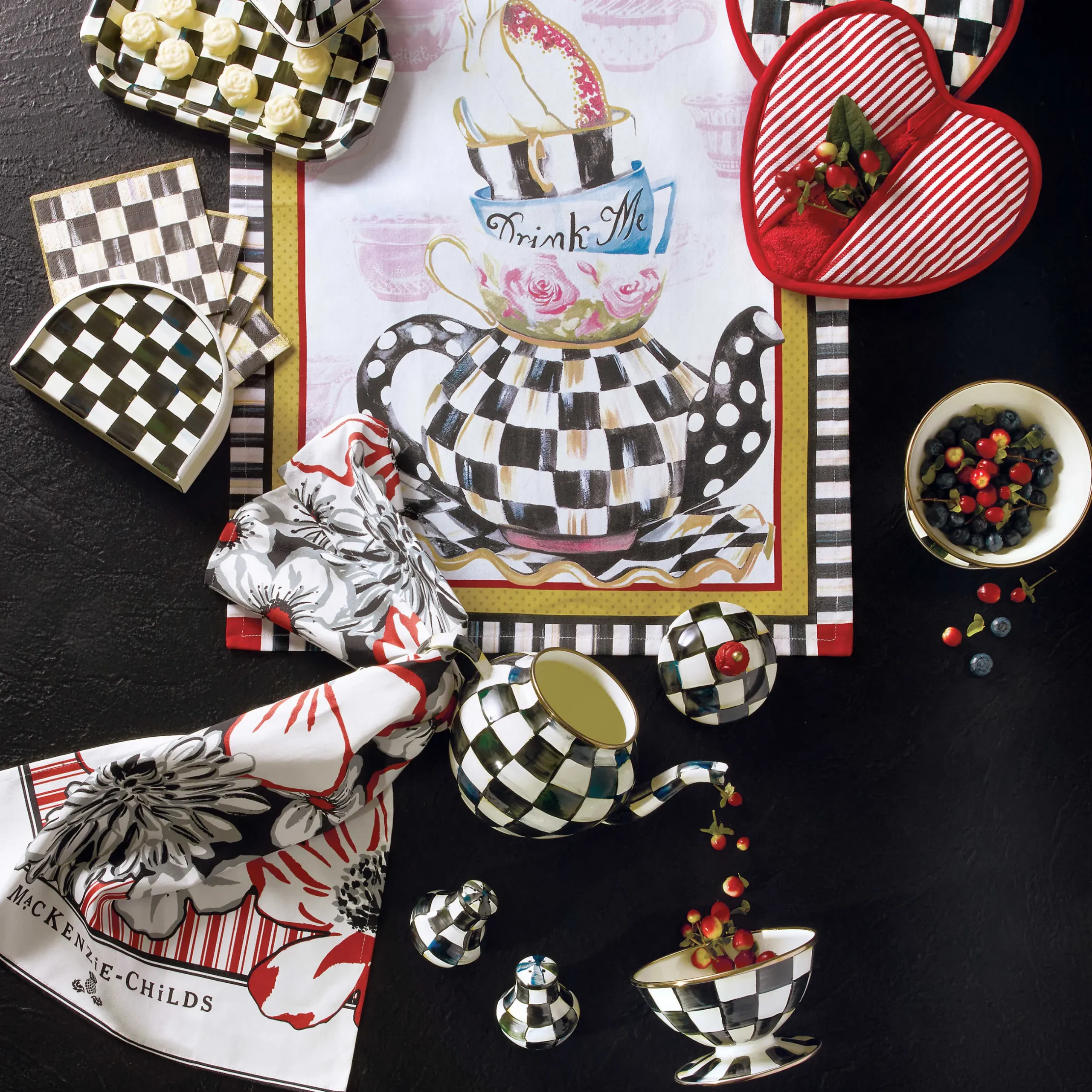 Serveware|MacKenzie-Childs Courtly Check Napkin Holder