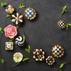 Finishing Touches|Room Accents|MacKenzie-Childs Courtly Check Petit Four Round Knob