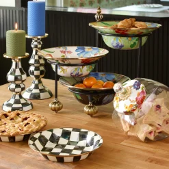 Fall Entertaining|Cookware & Bakeware|MacKenzie-Childs Courtly Check Pie Plate