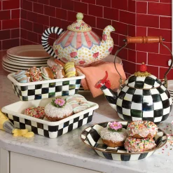 Fall Entertaining|Cookware & Bakeware|MacKenzie-Childs Courtly Check Pie Plate