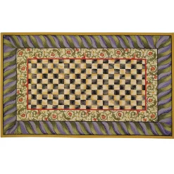 Rugs|MacKenzie-Childs Courtly Check Purple  Green 9' x 12' Rug
