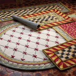 Rugs|MacKenzie-Childs Courtly Check Purple Green 2'6 x 8' Runner