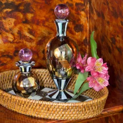 The Coffee Shop|Bar Entertaining|MacKenzie-Childs Courtly Check Rattan  Enamel Small Serving Tray