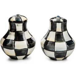Fall Entertaining|Table Accessories|MacKenzie-Childs Courtly Check Salt  Pepper Shakers