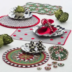 Fall Entertaining|Table Accessories|MacKenzie-Childs Courtly Check Salt  Pepper Shakers