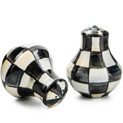 Fall Entertaining|Table Accessories|MacKenzie-Childs Courtly Check Salt  Pepper Shakers