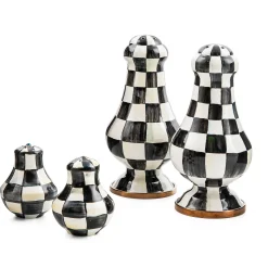 Fall Entertaining|Table Accessories|MacKenzie-Childs Courtly Check Salt  Pepper Shakers
