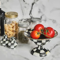 Fall Entertaining|Table Accessories|MacKenzie-Childs Courtly Check Salt  Pepper Shakers