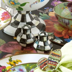 Fall Entertaining|Table Accessories|MacKenzie-Childs Courtly Check Salt  Pepper Shakers