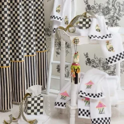 Bath & Bath Accessories|MacKenzie-Childs Courtly Check Shower Curtain