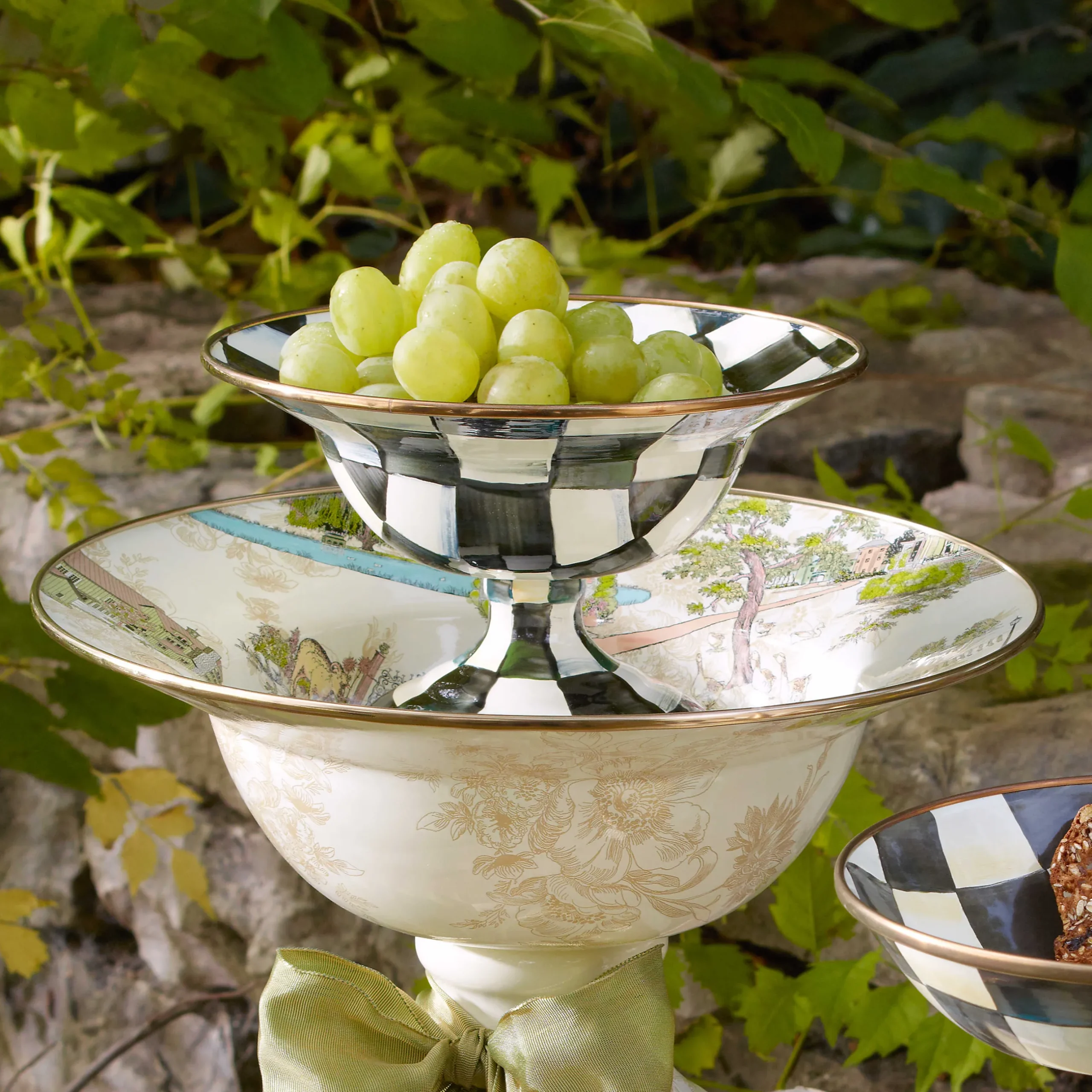 Serveware|MacKenzie-Childs Courtly Check Small Compote