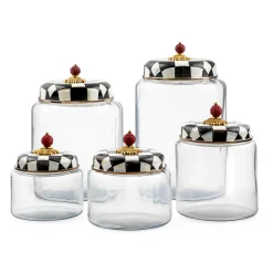 Room Accents|MacKenzie-Childs Courtly Check Small Kitchen Canister