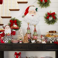 Fall Entertaining|Serveware|MacKenzie-Childs Courtly Check Small Pedestal Platter