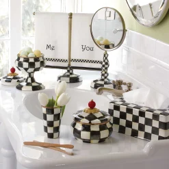 Bath & Bath Accessories|Room Accents|MacKenzie-Childs Courtly Check Standard Tissue Box Cover