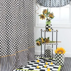 Room Accents|MacKenzie-Childs Courtly Check Tab Top Cafe Valance