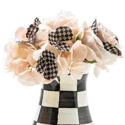 Greenery & Florals|Room Accents|MacKenzie-Childs Courtly Check Tall Vase  Bouquet Set
