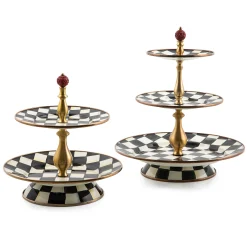 Bar Entertaining|MacKenzie-Childs Courtly Check Three Tier Sweet Stand