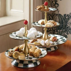 Bar Entertaining|MacKenzie-Childs Courtly Check Three Tier Sweet Stand