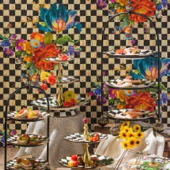 Bar Entertaining|MacKenzie-Childs Courtly Check Three Tier Sweet Stand