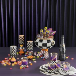 Fall Entertaining|Drinkware|MacKenzie-Childs Courtly Check Tumbler Glass, Set of 2