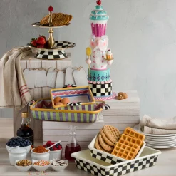 Bar Entertaining|MacKenzie-Childs Courtly Check Two Tier Sweet Stand