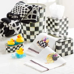 Bath & Bath Accessories|Room Accents|MacKenzie-Childs Courtly Check Waste Bin